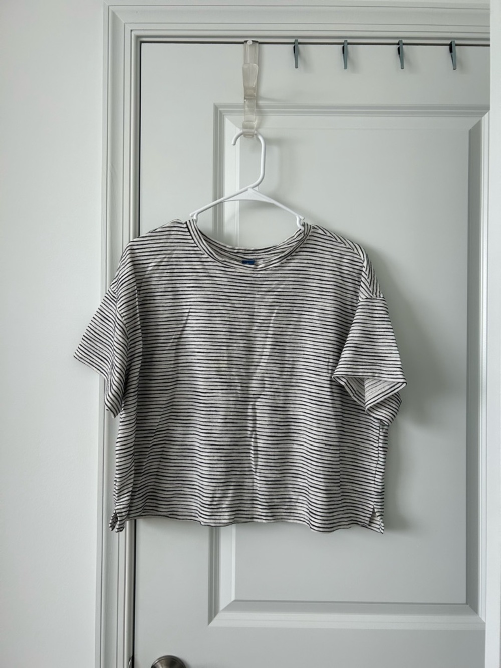 Boxy Striped Tee - Black & White